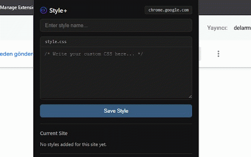 Style :: Manage and inject custom CSS styles for any website dynamically.