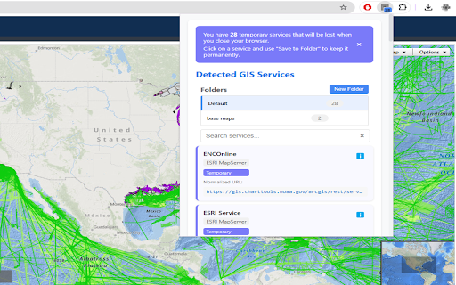 Geo Hound :: Automatically detect and save GIS services (WMS, WMTS, ESRI) as you browse, eliminating manual copying and network request searches.