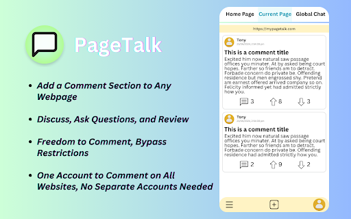 PageTalk - Leave Comments on Any Site :: Allows you to comment and interact on any website page