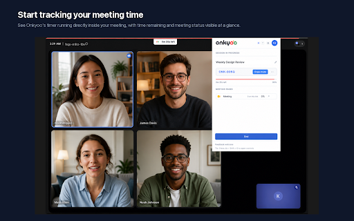 Onkyoo :: Meeting timer and tracker for Google Meet, Zoom and Teams