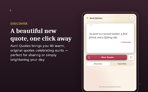 Aunt Quotes :: Beautiful, heartfelt quotes celebrating aunts — a new one every time you click.