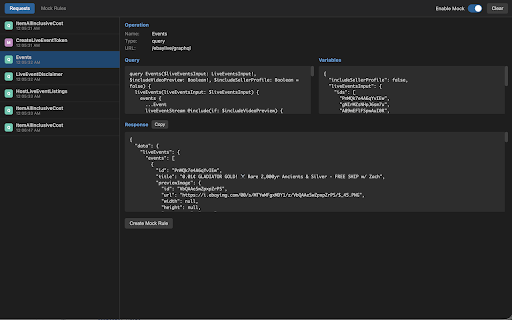 MockGQL :: DevTools extension to log and mock GraphQL requests