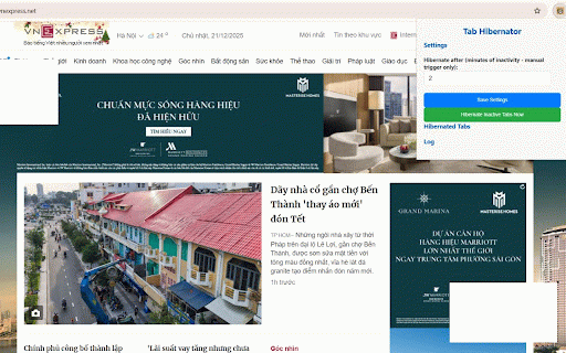 Tab Hibernation :: Tab Hibernation: Suspend inactive tabs, save memory.