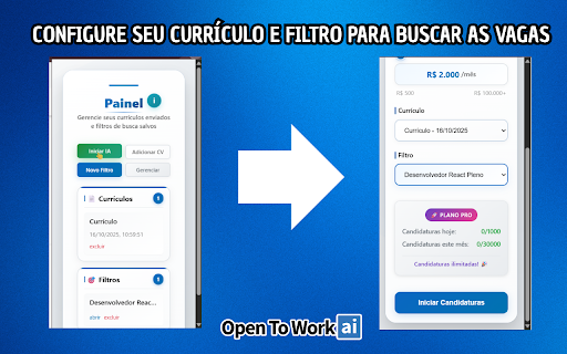 Open To Work AI - Candidaturas Automáticas no LinkedIn :: Automação inteligente de candidaturas no LinkedIn com IA