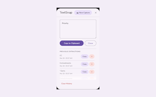 TextSnap :: Draw a selection on any webpage and instantly copy the text using on-device OCR. 100% offline, 100% private.