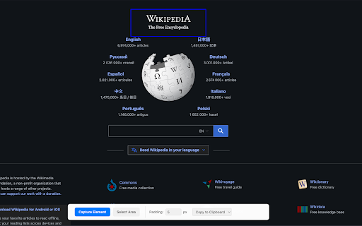ElementSnip :: Capture specific DOM elements or selected screen areas. Save as PNG or copy to clipboard.