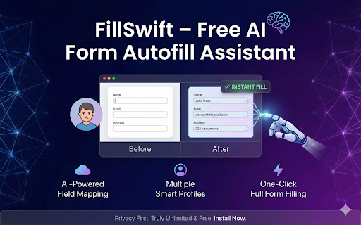 FillSwift- AI Powered Automated Form Filler :: Profile-based intelligent form autofill with LLM-powered semantic matching