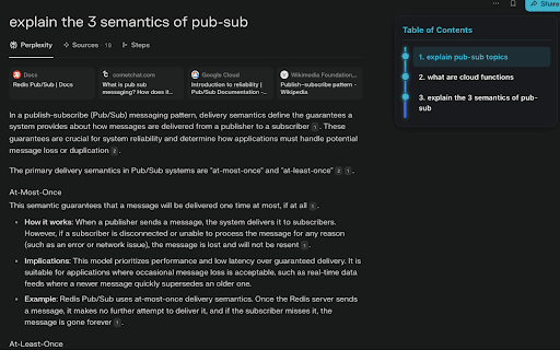Perplexity Table of Content :: Adds a Table of Contents to Perplexity.AI