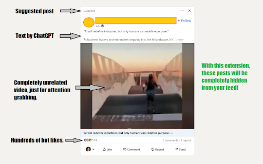 LinkedIn Suggested Posts Remover :: Remove the annoying suggested posts from LinkedIn.