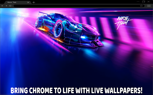 NFS Heat Neon Corvette Racing Car Live Wallpaper :: 🚗💨 Dive into NFS Heat with a neon-lit Corvette racing through midnight cityscapes!