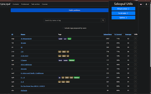 Szkopuł Utils :: QOL improvements and additional features for the site szkopul.edu.pl
