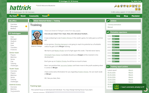 hattrick youthclub (HY) :: Enhances your Hattrick experience with hattrick youthclub (HY).