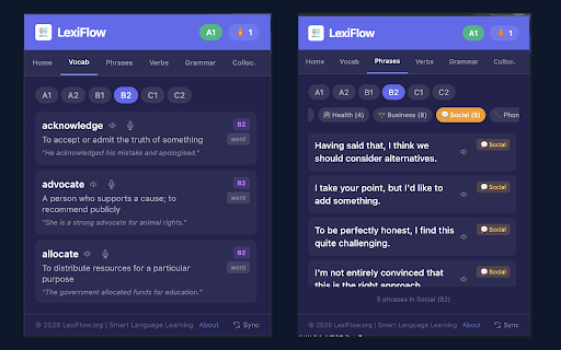 LexiFlow :: AI-driven language learning enforcer — from A1 to C2