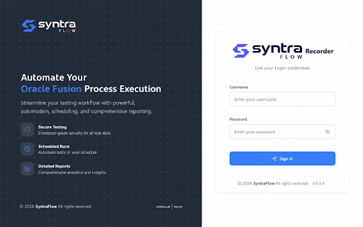 SyntraFlow Recorder :: Record user interactions on any website and export them as Playwright test scripts