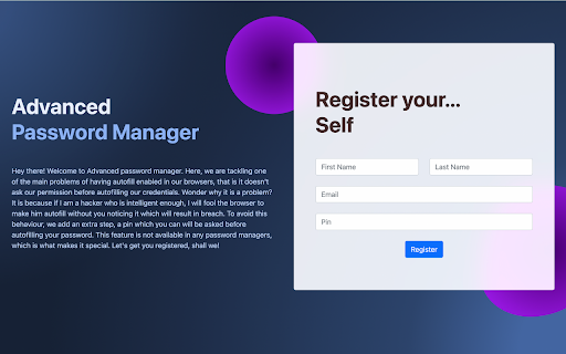 Advanced Password Manager :: Advanced password manager, which manages password with the security of you!