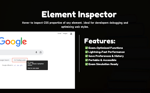 Element Inspector :: Hover to inspect CSS properties of any element. Ideal for developers debugging and optimizing web styles.