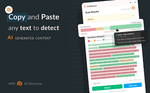 AI Detector :: Efficient AI Detector tool to analyze text writing content with AI checker technology