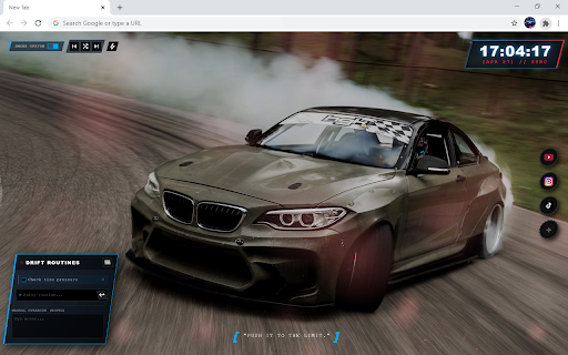 BMW Drift Car HD Wallpaper New Tab :: Customize new tab with BMW wallpaper extension and display car wallpapers in your background.
