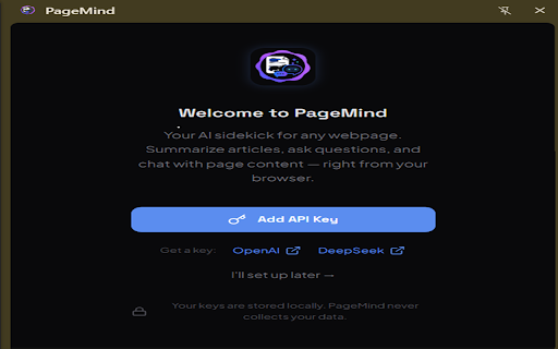 PageMind :: AI sidekick for any webpage — summarize, explain, rewrite, translate, extract, and chat with the page.