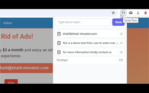 Save and Copy Text — Quick Notes :: Save text, copy them quickly