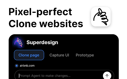 Superdesign :: Clone any element from a webpage and convert to HTML with Tailwind CSS