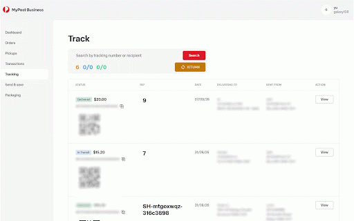 AusPost Tracking Barcode :: Show MyPost tracking QR codes and sync tracking / delivered status to Xituan.