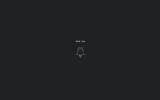 Minimal New Tab :: Replaces Chrome's new tab with a minimal page. Strip away the noise — but a cat for comfort? That stays.