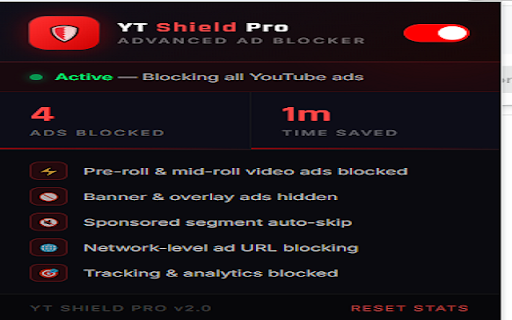 YT Shield Pro — Ad Blocker for YouTube :: Advanced YouTube Ad Blocker. Blocks video ads, banners, overlays, pre-rolls & mid-rolls. Lightning fast. Zero ads. Pure YouTube.