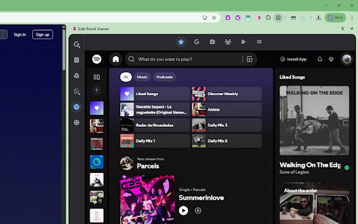 Side Panel Viewer :: Open web pages like Google Calendar and Gemini in a side panel.