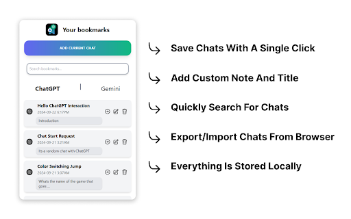 AI Chat Bookmarks :: Saving important chats in your ChatGPT and Gemini