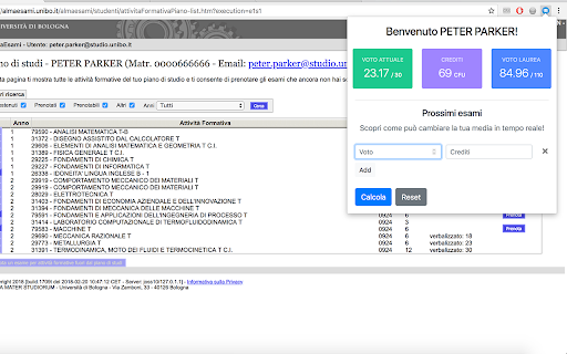 AlmaMedia :: Calcola la tua media pesata da AlmaEsami con un semplice click!