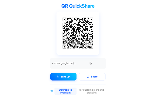 QR QuickShare :: Instantly generate QR codes for any webpage