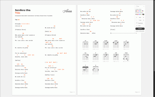 CifraClub Better UI :: Displays CifraClub song sheets horizontally and provides additional UI enhancements.