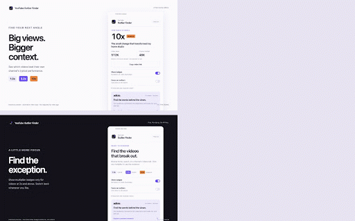 YouTube Outlier Finder :: Find videos that beat their channel's typical views, right on YouTube. Free, no signup.