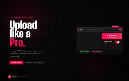 TikQuick :: Upload helper for TikQuick and TikTok Studio