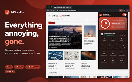 AdBlock Pro - Free ad blocker :: Free, privacy-first ad blocker. Blocks ads, trackers, popups and cookie banners — no account, no telemetry, forever free.