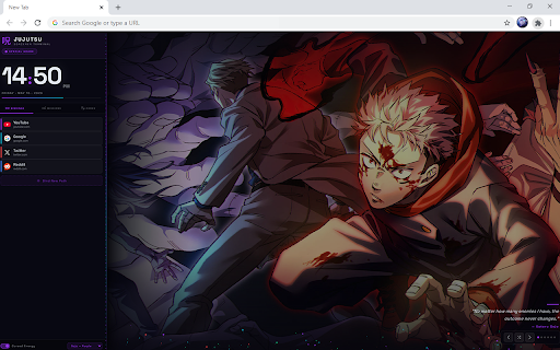 Jujutsu Kaisen JJK HD Wallpaper New Tab :: Customize new tab with Jujutsu Kaisen wallpaper extension and display JJK wallpapers in your background.