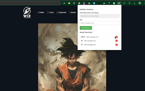 Keyboard Shortcut URL Launcher :: Define custom keyboard shortcuts to open URLs in new tabs.