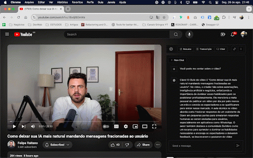 InteraTube :: O InteraTube é uma extensão do Chrome que usa IA para permitir conversas em tempo real com vídeos do YouTube.