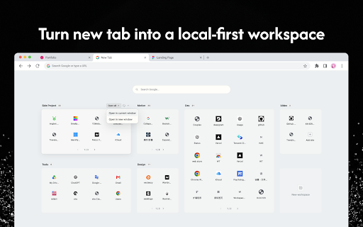 Ordune :: Gather. Shape. Move. Turn every new tab into a local-first workspace for project links, text, images, and notes.