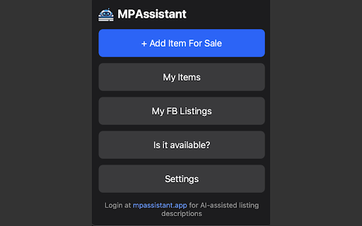 Marketplace Helper :: Simplify Facebook Marketplace listings with AI-assisted descriptions