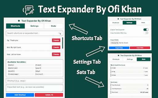 Text Expander By Ofi Khan :: A universal text expander for easing repetitive typing tasks across all websites.