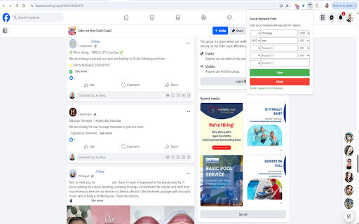 Social Post Filter :: Filter Facebook, Instagram, X (Twitter), and LinkedIn posts by keywords with AND/OR/NOT logic.