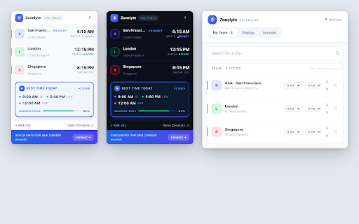 Zonelyte — Best Meeting Times :: Find the fairest meeting time across your team's timezones — powered by Zonelyte's fairness algorithm.