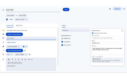 CalConfirm :: Send your meeting guests a personal reminder 24h before — from your own Gmail. Fewer no-shows.