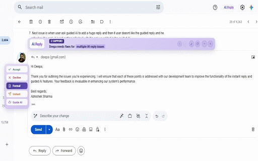 AI.Reply: Your One-Click Email Copilot :: One-click AI email replies in Gmail. Smart tones, templates, forwards & sign-offs — drafted instantly, in your voice.