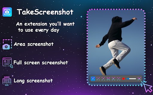TakeScreenshot – capture area, full page or scrolling screenshot :: Easily capture an area, the entire screen or a scrolling page and instantly add annotations: highlight, draw, write...