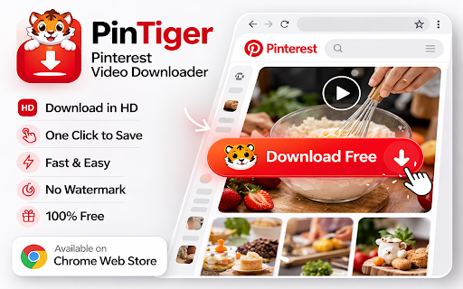 Pinterest Video Downloader — PinTiger :: Download Pinterest videos free in HD with 1 click. Button appears directly on video pins. No watermark, no login, no limits.