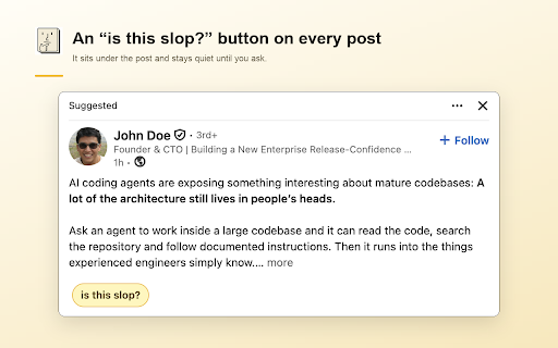 Slop Check :: A tiny vibe check for suspiciously polished LinkedIn posts.