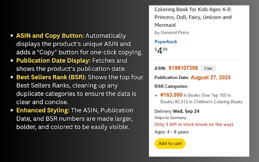 Amazon BSR Viewer :: Displays the Best Sellers Rank (BSR) under each product on Amazon search result pages.